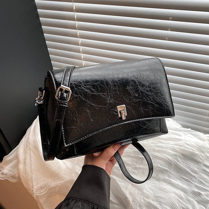 Luxurious Leather Handbag for Women, Tote Bag with Crossbody Strap, Elegant Ladies Style, Designer Brand