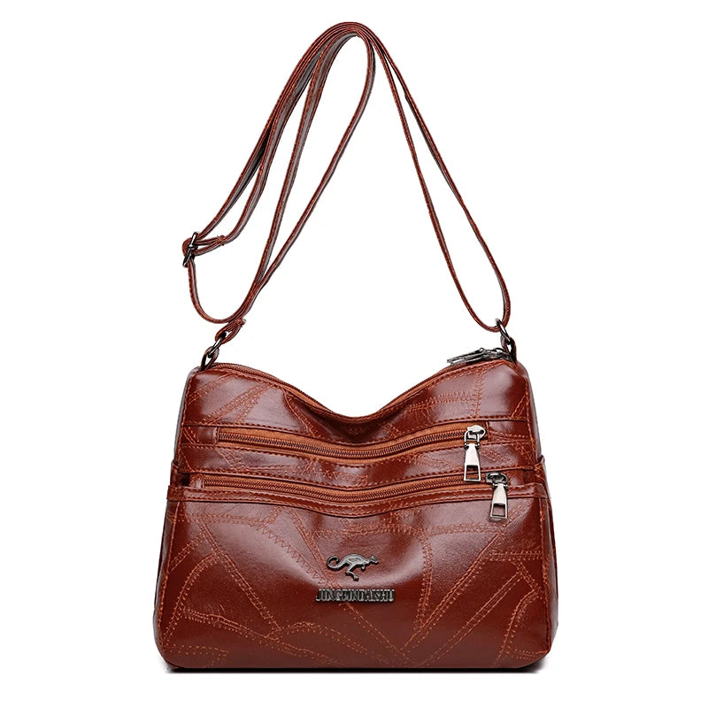 High Quality Women's Bag Design Multi-pocket Ladies Crossbody Shoulder Bags Vintage Pu Leather Luxury Purses and Handbags 2025