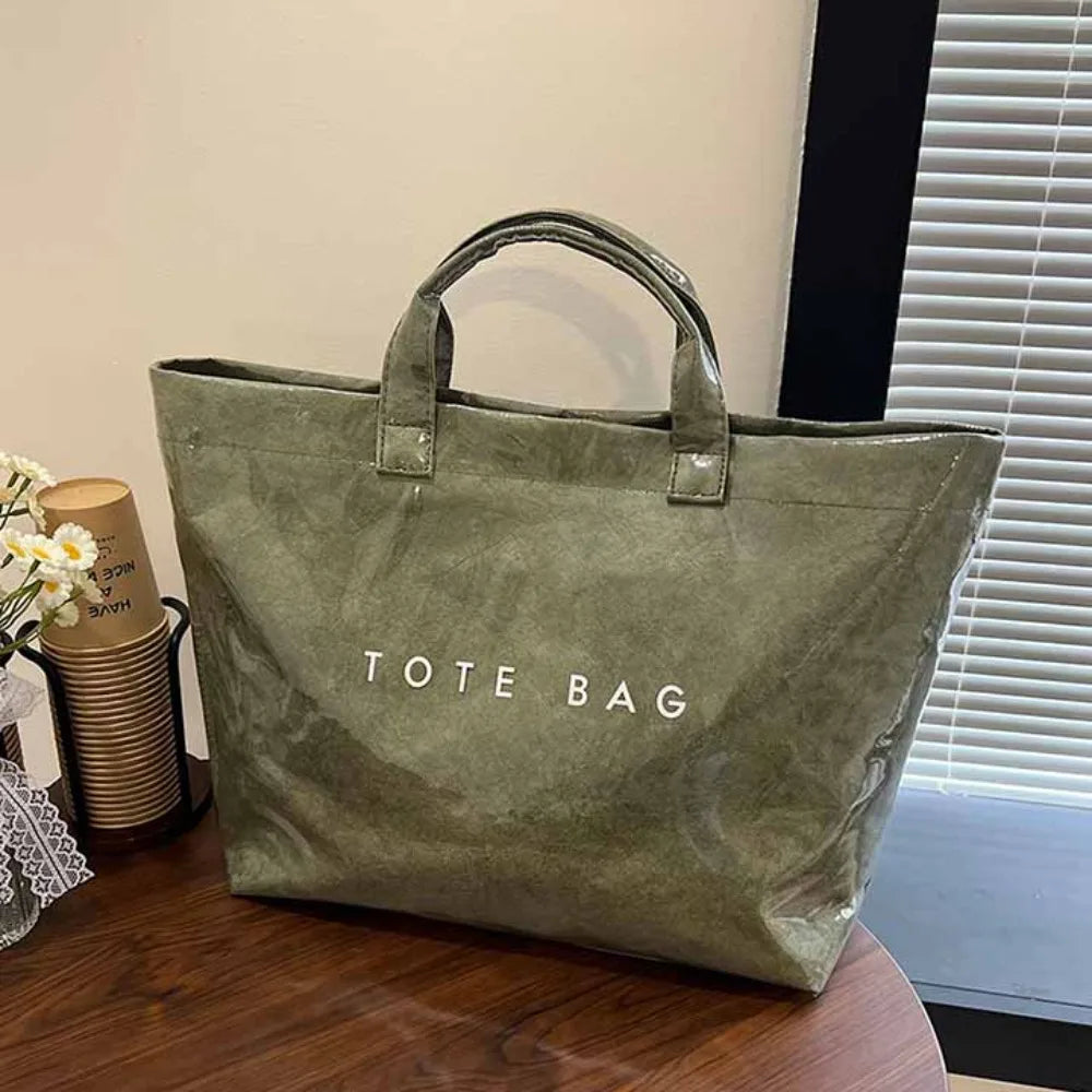 Fashion Storage Bag Transparent Jelly Bag Summer Beach Bag PVC Tote Bag Shoulder Pouch Tote Bag Letter Prints Handbags Sports