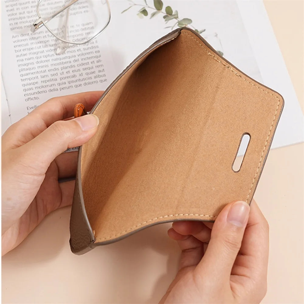 Luxury PU Leather Reading Glasses Bags Woman Men Portable Protective Travel Sunglasses Case Unisex Fashion Eyewear Accessories