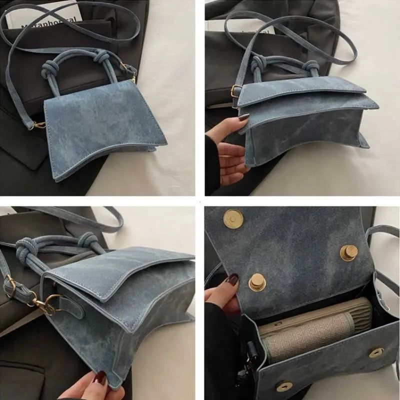 Trend Crossbody Bag for Women Elegant Designer Shoulder Bag Lady Soft Pu Leather Square Bags for Autumn Handbag and Purse Bolsos